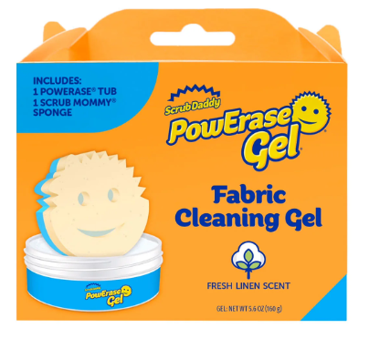 PowErase Gel Scrub Daddy, pack de Gel quitamanchas 160 gr más esponja Scrub Mommy, para telas y textiles