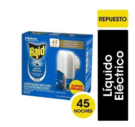 Raid Líquido Eléctrico Repuesto + Aparato Gratis, 32,9 ml