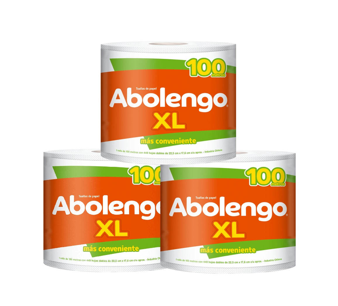 Abolengo Toalla de Papel Doble Hoja XL 3x100 mts