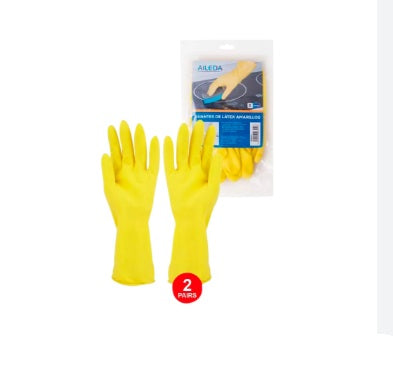 Aileda Guantes Amarillos de Limpieza X 2 unidades (Talla L)