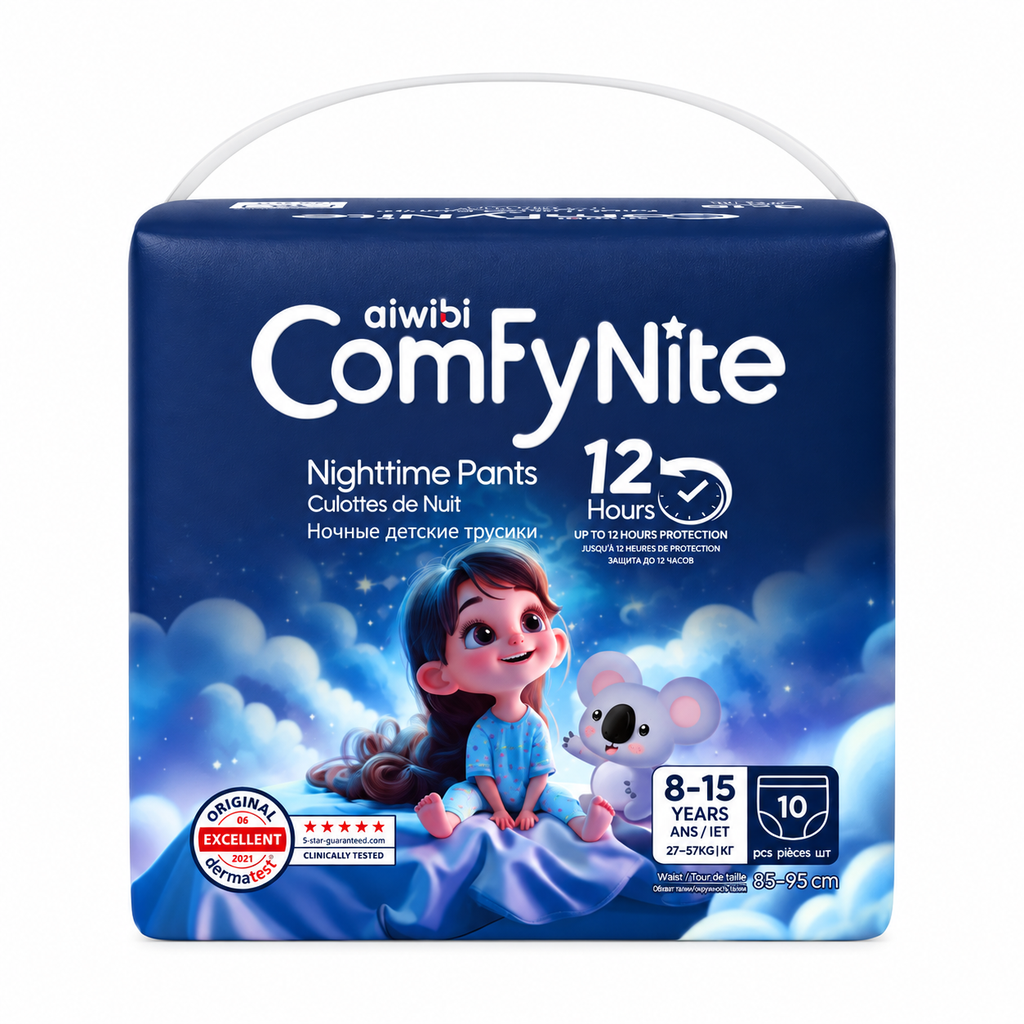 Pañales nocturnos Aiwibi ComfyNite 8 a 15 años 10 unidades