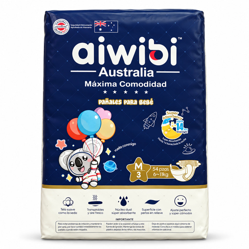 Pañales Aiwibi Dulce Noche M – 54 unidades