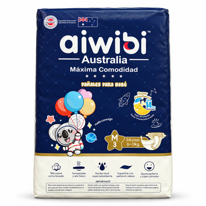 Pañales Aiwibi Dulce Noche M – 54 unidades