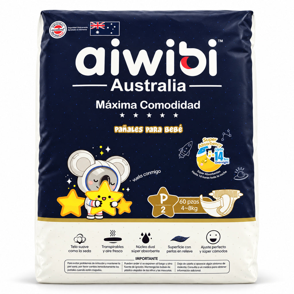 Pañales Aiwibi Dulce Noche P – 60 unidades