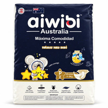 Pañales Aiwibi Dulce Noche P – 60 unidades