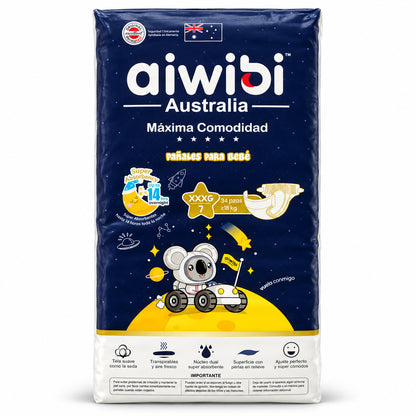 Pañales Aiwibi Dulce Noche XXXG 34 unidades