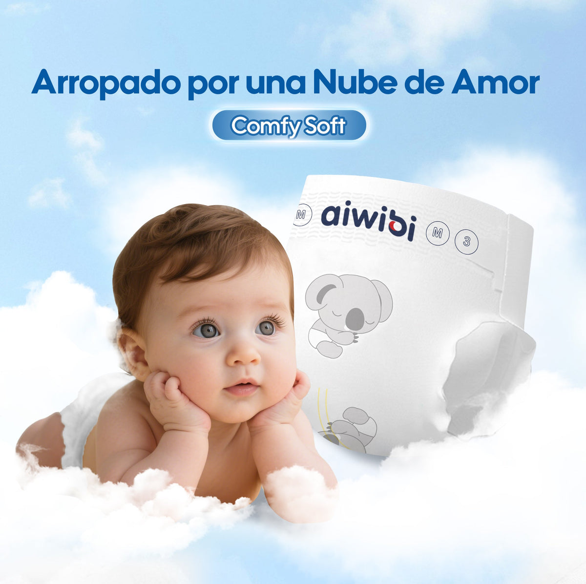 Pañal Aiwibi Premium talla M vista frontal