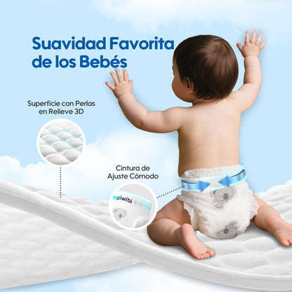 Detalle de absorción del pañal Aiwibi Premium talla M