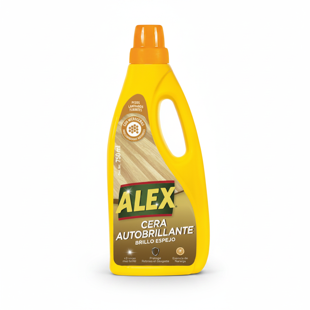 Cera Autobrillante Pisos Laminados Alex 750ml