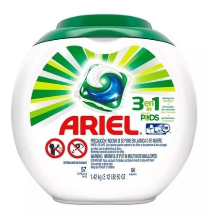 Detergente Ariel Pods 3 En 1 (57u) Capsula