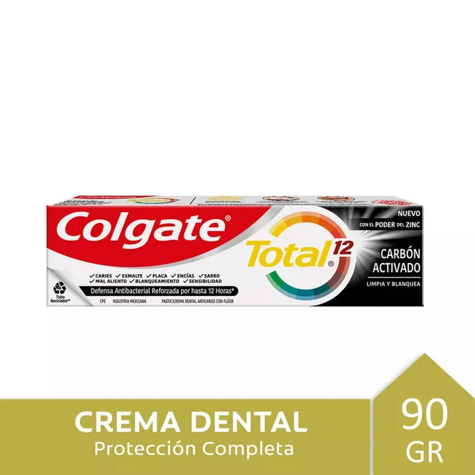 Pasta Dental COLGATE TOTAL 12 Carbón activado