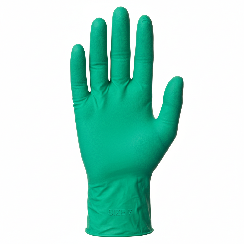 TITAN Guantes de Nitrilo Flocados Talla 8 Para Limpieza