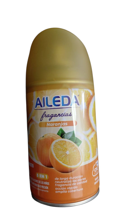 Aileda Aroma Naranja 250 ml (Sirve para cualquier maquina) - NUEVO Repuesto Universal Para Aromatizador Automático