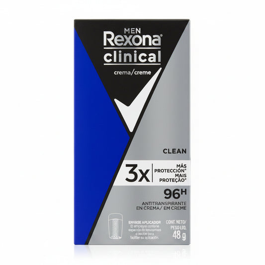 REXONA Antitranspirante Crema Clinical Clean 48gr