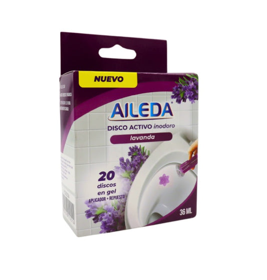 Aileda Disco Activo Inodoro Lavanda Aromatizante. 20 Discos