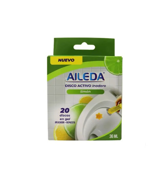 Aileda Disco Activo Inodoro Limón Aromatizante. 20 Discos