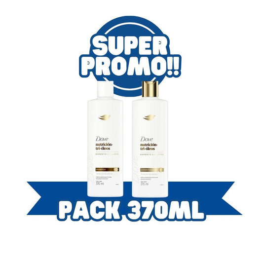 DOVE Pack Shampoo + Acondicionador Nutricion Tri Oleos 370 ML