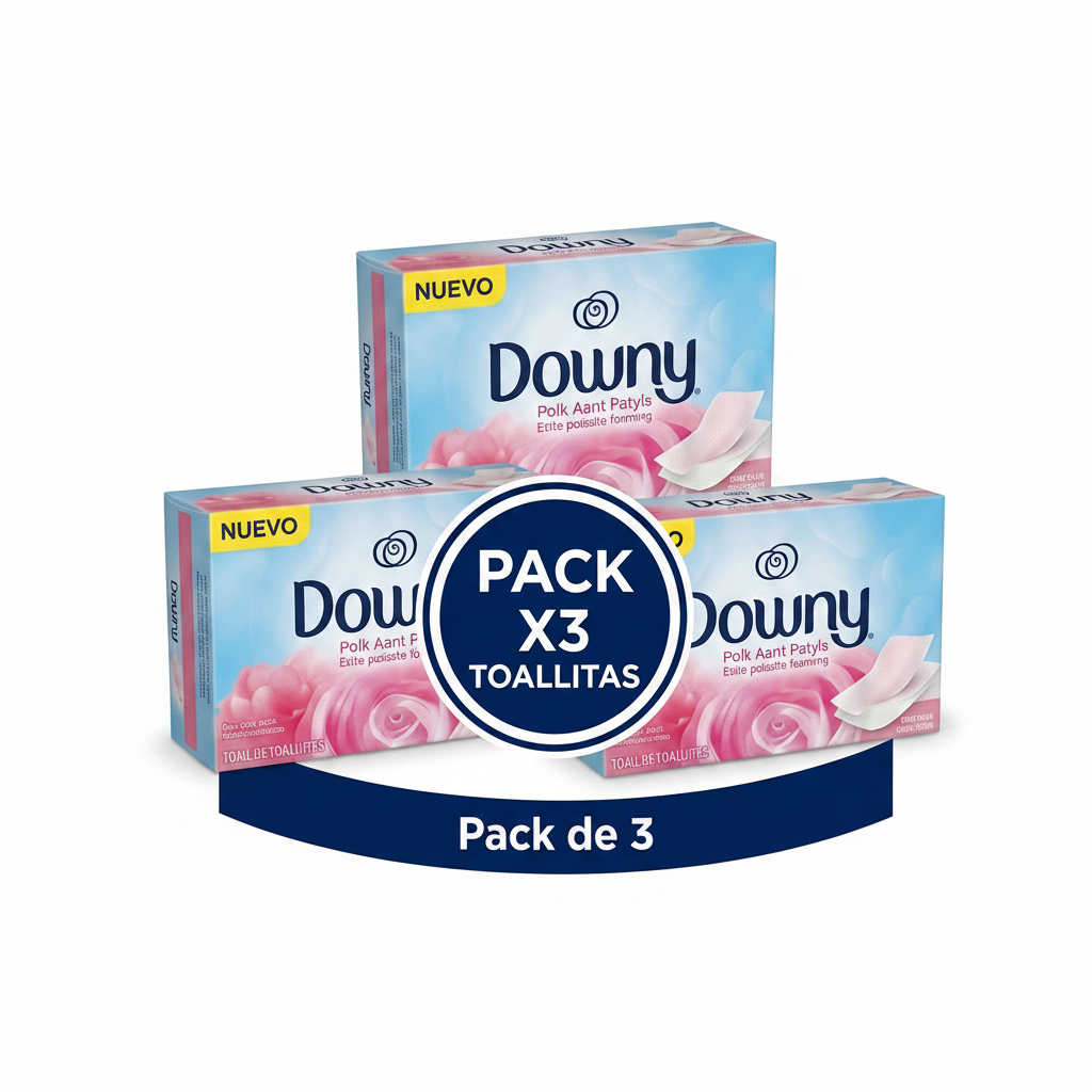 DOWNY Toallitas Suavizantes Anti Estática Pack de 3