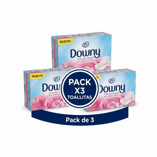 DOWNY Toallitas Suavizantes Anti Estática Pack de 3