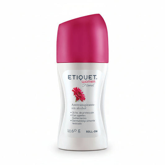ETIQUET Desodorante Roll On Mujer Floral Sin Alcohol (60 g)