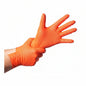 OMICAAN Guantes de nitrilo Diamantado  Naranjo 8.5 gr Talla XL