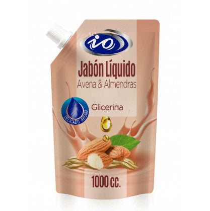 Jabón IO Avena Almendras 1 Litro Doy pack (Es de la línea Brik`s)