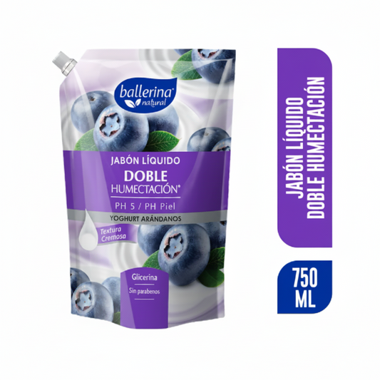 BALLERINA Jabón Líquido Yogurt Arándanos Doypack 750ml