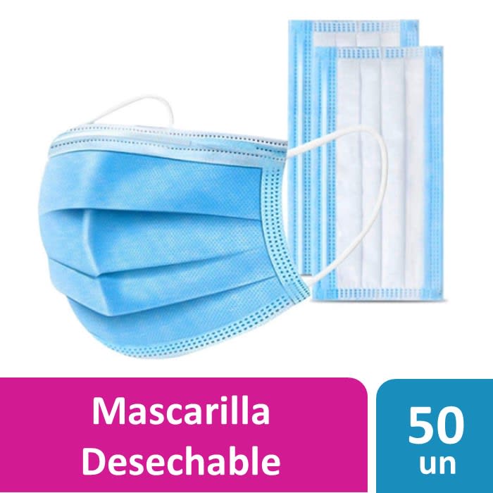 MASCARILLA 3-PLIEGUES CELESTE