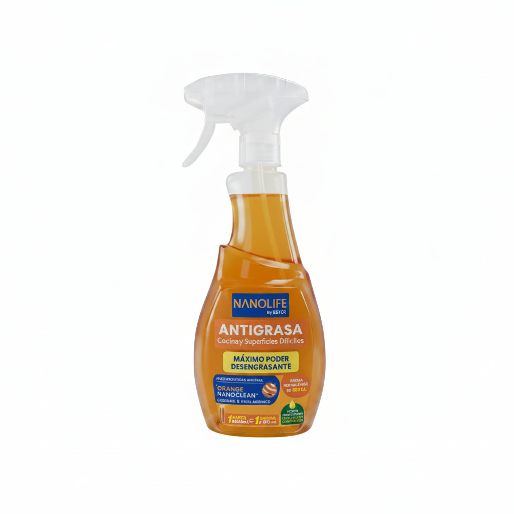NANOLIFE Antigrasa Spray Esencia Cítrico 660ml