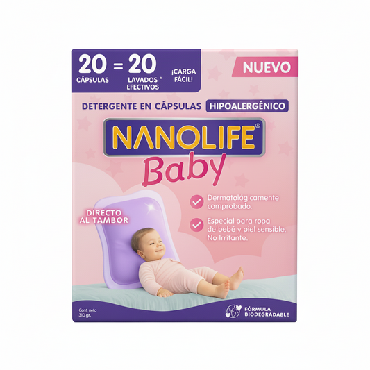 NANOLIFE Detergente Hipoalergénico Baby 20 Capsulas