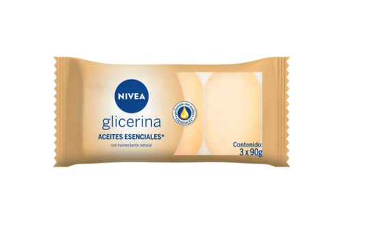 Jabón Barra Nivea Aceites Esenciales 90 g 3 un.