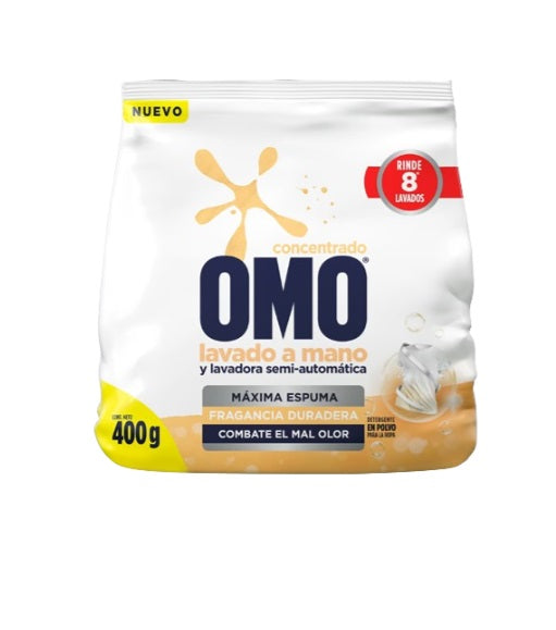 Detergente en Polvo OMO - Máxima espuma 400 gr