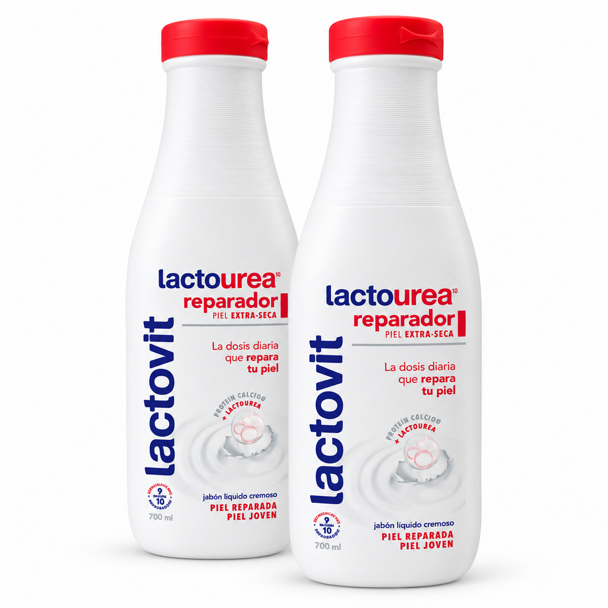 Pack 2 Lactovit Lactourea Reparador jabón líquido cremoso 700 ml