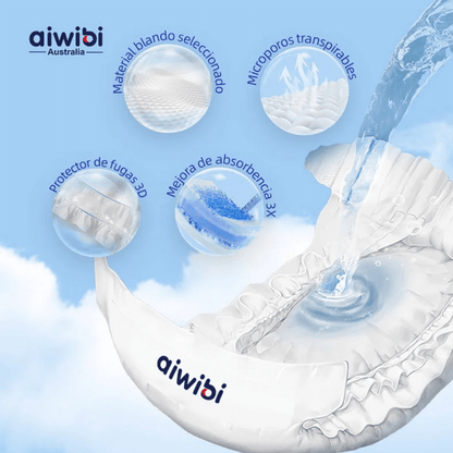 Pañales Aiwibi Premium Talla P - 32 Unidades