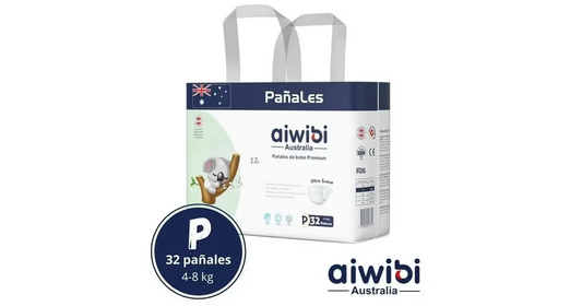 Pañales Aiwibi Premium Talla P - 32 Unidades