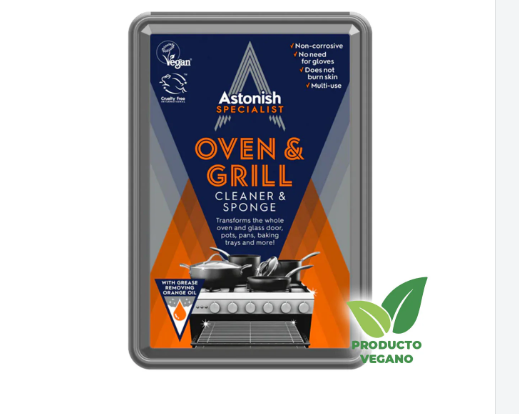Astonish Pasta Limpiadora Antibacterial + Esponja Especialista Hornos y Parrillas 250 gr