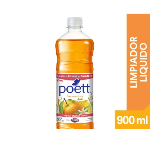 Poett Limpiador Líquido Aromatizante Frescura de Cítrica, 900 ml