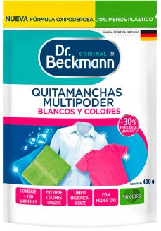 Quitamanchas Multipoder Blancos y Colores para Lavado de Ropa 400 gr Dr. Beckmann. Producto Alemán Sustentable