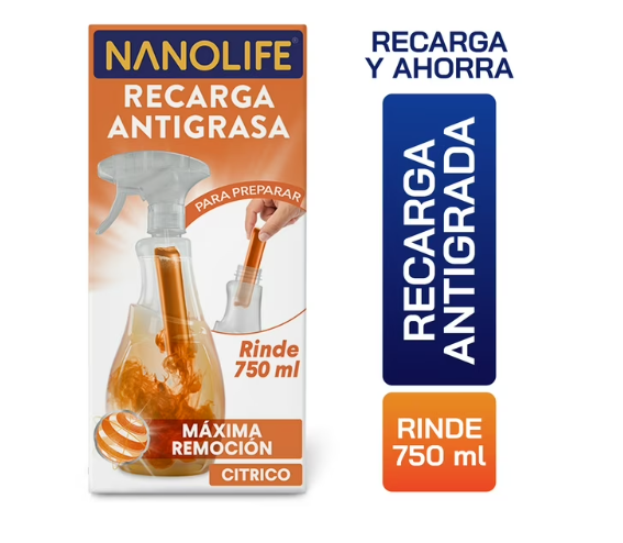 Recarga Antigrasa Nanolife