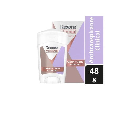 Clinical Desodorante Femenino Extra Dry Crema En Barra 48 grs