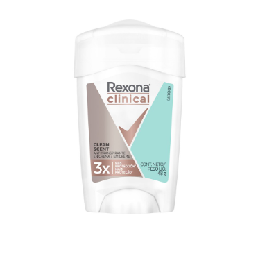 Desodorante en Crema Rexona Clinical Clean Scent - 48gr