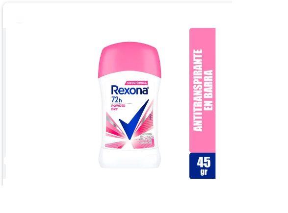 Desodorante MUJER Antitranspirante En Barra Rexona Powder Dry 45gr TAPA Rosada