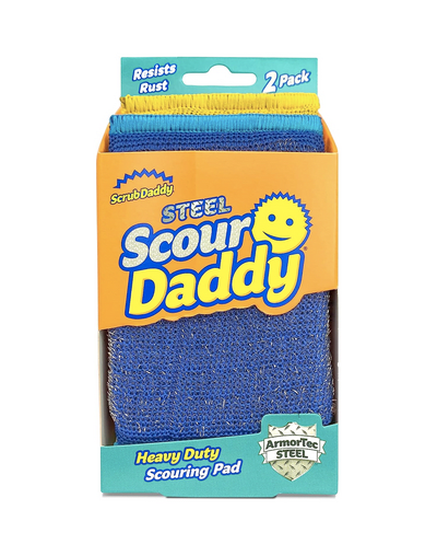 Scrub Esponja Scour Daddy de Acero inoxidable x 2 unidades