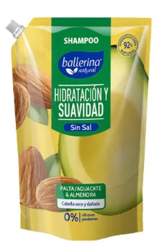 Shampoo sin Sal Palta y Almendra Doypack, 750 ml BALLERINA