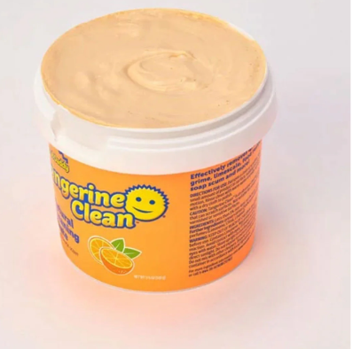 Tangerine Clean Scrub Daddy, Pasta limpiadora multiusos 500 gr, para todo tipo de suciedades difíciles