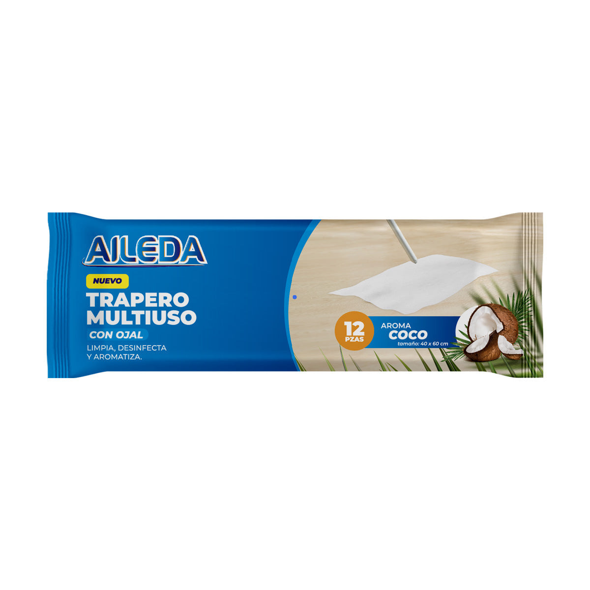 Trapero húmedo AILEDA - Coco - 12 unidades