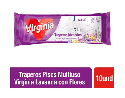 Trapero Húmedo Virginia Multiuso Lavanda 10 un.